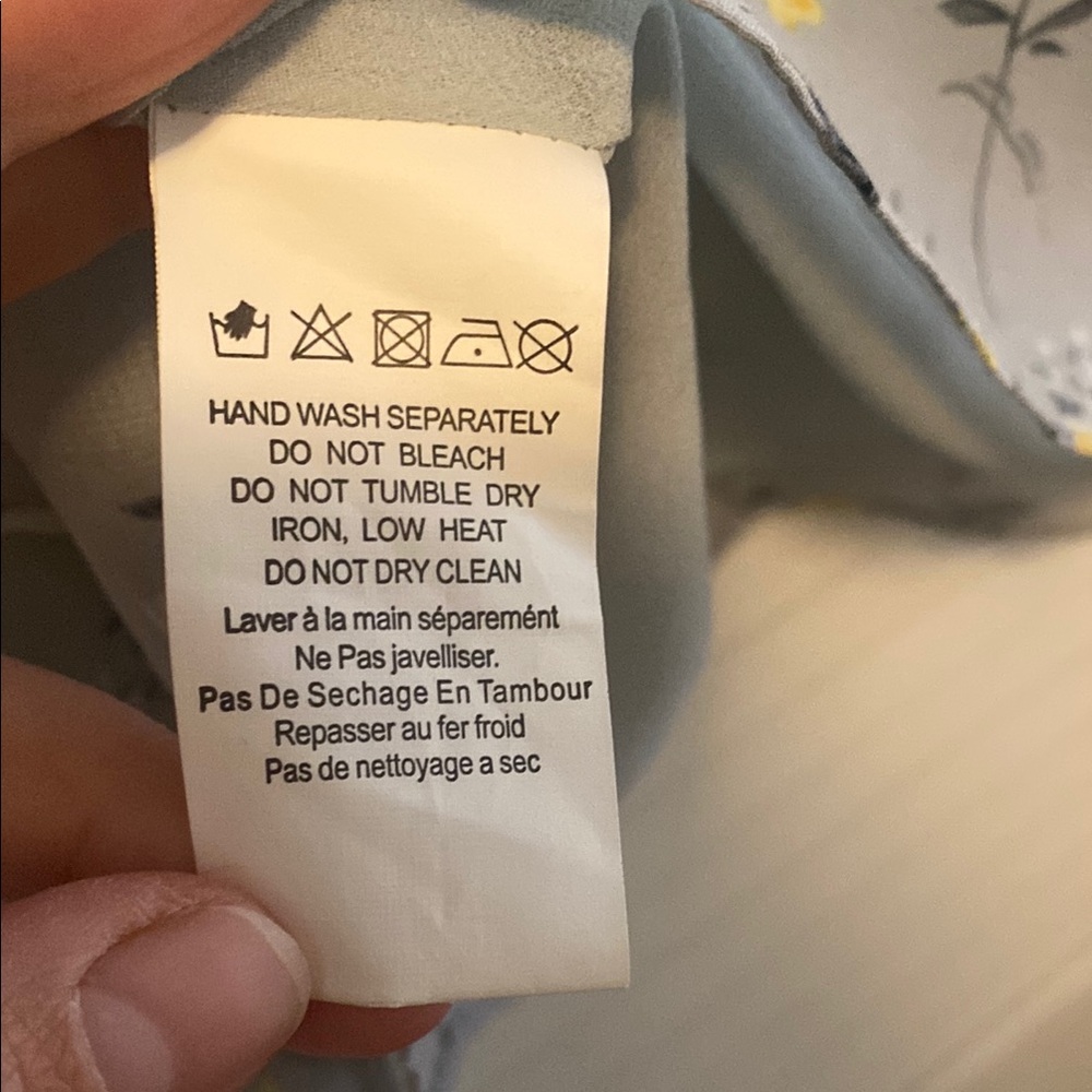 Floral Ruffle Gray Top - Picture 8 of 10